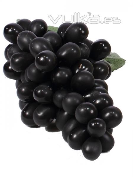 Uvas artificiales de goma Racimo uvas artificiales negras oasisdecor.com