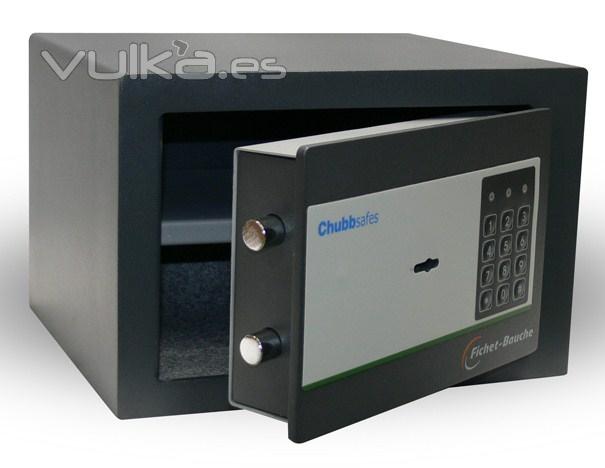 CAJA FUERTE CHUBBSAFES - SOBREPONER - Con cerradura de llave y teclado electrnico.