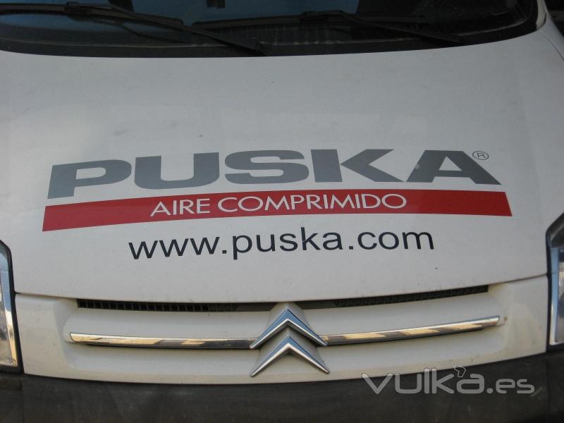 Rotulacion vehiculo SAT Puska Aire Comprimido.