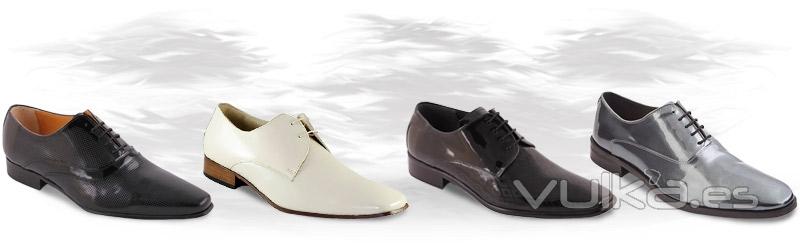 Zapatos para novio y ceremonia. Zapatos de charol, en serraje o nappas de primera calidad. 