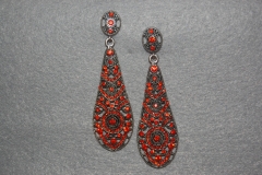 Pendientes de brillos color naranja a 8eur