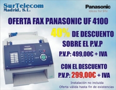 Fax profesional panasonic por solo 299,00eur mas iva