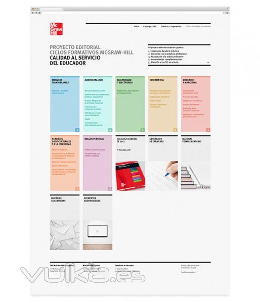 Pgina web Ciclos Formativos 2012 y Bachillerato 2012 para McGraw-Hill