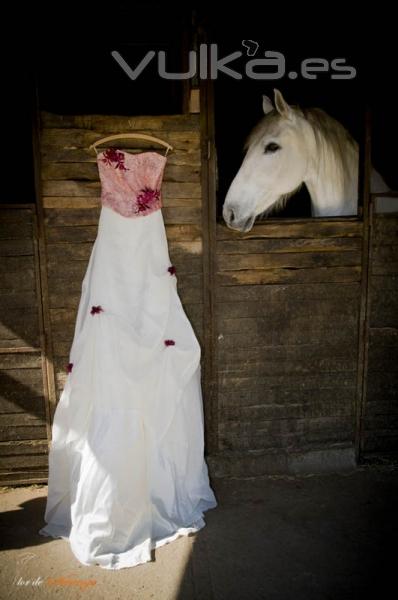 detalle vestido de la novia