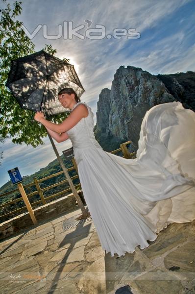 novia en el Parque Natural de Monfrage