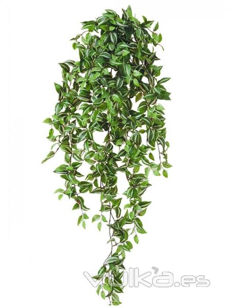 Plantas artificiales Planta colgante tradescantia zebrina artificial verde oasisdecor.com