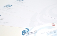 Logotipo y papelera Gilfre Aluminios