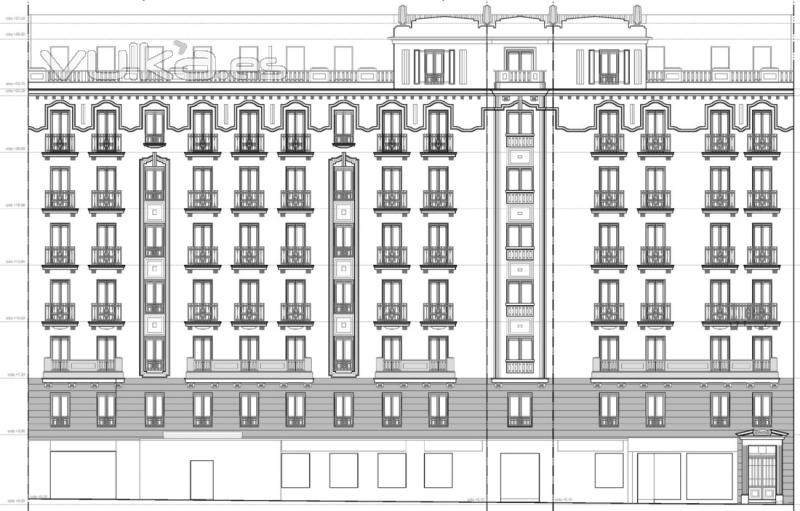 Ejemplo de plano de fachada histórica - TUPLANO.es