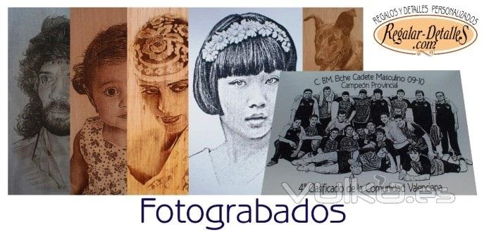 Fotograbados en Madera, Cristal, Espejos, Regalos Fotograbados