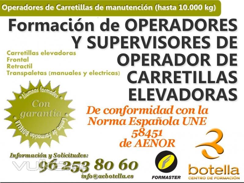 Formacion de operadores y supervisores carretillas elevadoras