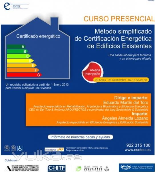 Curso Método simplificado de Certificación Energética de Edificios Existentes
