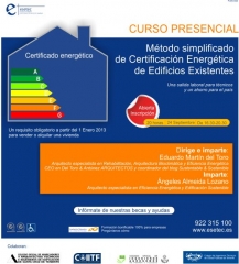 Curso metodo simplificado de certificacion energetica de edificios existentes