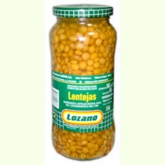 Lentejas lozano en tarro de 1 kg