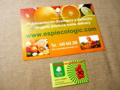 Espiecologic, flyer y tatjeta diselo y produccion