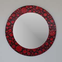 Espejo moderno en concha marina y resinas 4 colores 80x80 su precio 70 eur