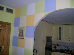 Pared pintada a