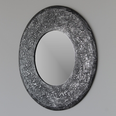 Espejos en dm artesanales , 3 motivos diferentes , varios tamaos , plata y oro , precios 12 a 25 eu
