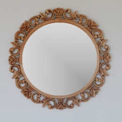 Espejo circular , 73 cm diametro , en dm realizado a mano , su precio 90 eur