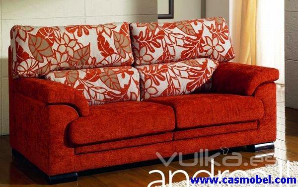 Modelo Andreita, disponible en sofa 3 plazas, 2 plazas, sillon y chaiselongue. Asientos deslizantes 