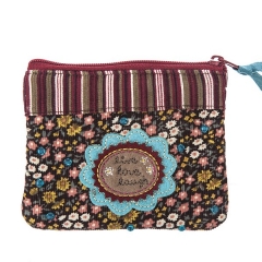 Natural life monedero abby flores rojo en la llimona