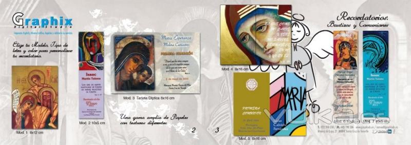 Imprenta y diseño digital Tenerife. Graphix digital Studio. Recordatorios bautizos y comuniones