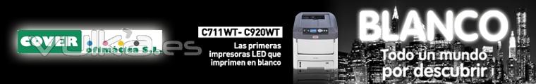 OKI  1 Impresora con TONER BLANCO del mercado