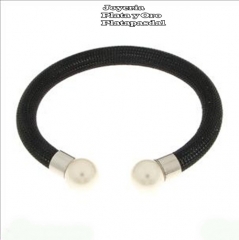 Pulsera en plata de ley /rutenio vanguardista
