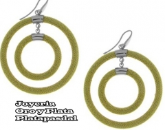 Pendientes de plata y oro