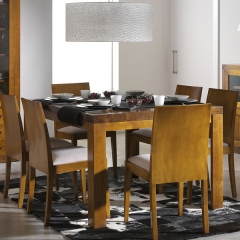 Mesa comedor cerezo y nogal silvia