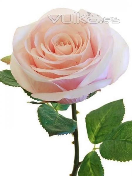 Flores artificiales de calidad Flor rosa artificial salmon tallo corto Oasis Deccor