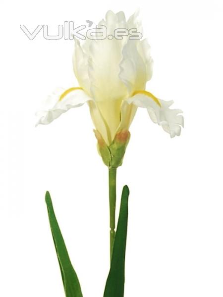 Flores artificiales de tela Flor artificial iris blanco Oasis Decor