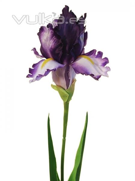 Flores artificiales de tela Flor artificial iris lila Oasis Decor