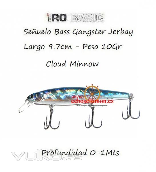 www.ceboseltimon.es - Señuelo Hiro 9.7cm Bass Gangster Jerbay Clown 10gr