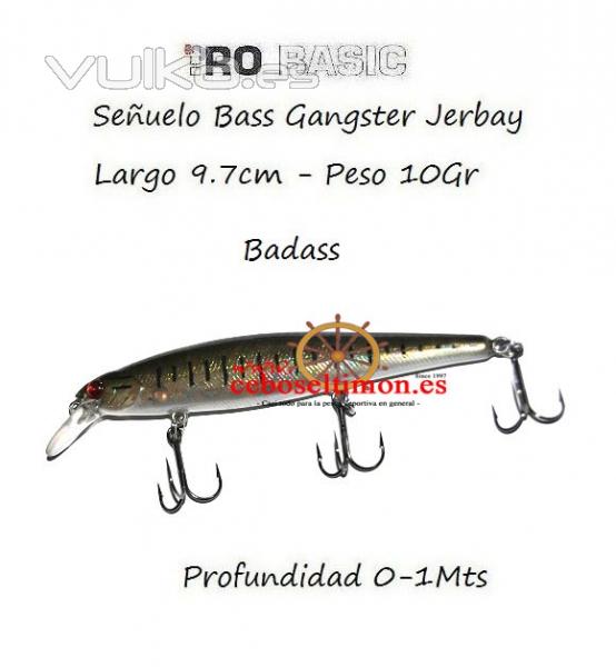 www.ceboseltimon.es - Seuelo Hiro 9.7cm Bass Gangster Jerbay Clown 10gr