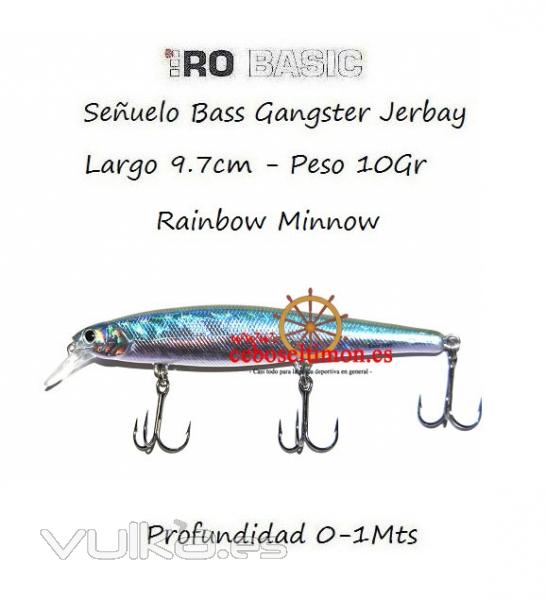 www.ceboseltimon.es - Seuelo Hiro 9.7cm Bass Gangster Jerbay Clown 10gr