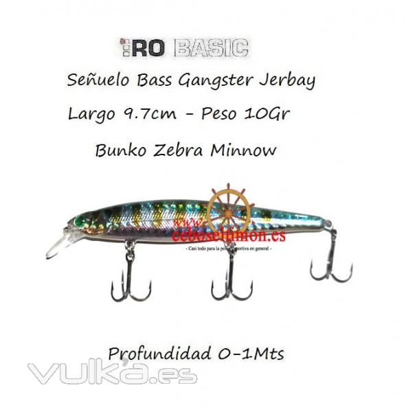 www.ceboseltimon.es - Seuelo Hiro 9.7cm Bass Gangster Jerbay Clown 10gr