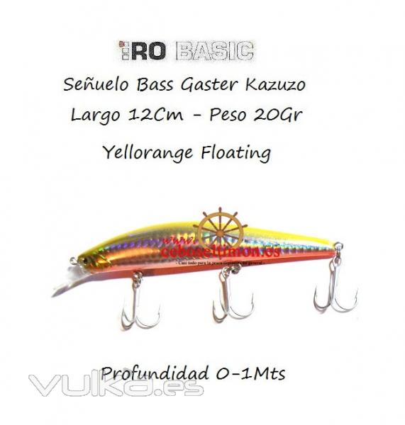 www.ceboseltimon.es - Seuelo Hiro 12cm Bass Gangster Kazuko 20gr Burning  Floatin