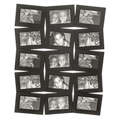 Portafotos multi ventanas, portafotos multiple bosco negro 10x15 15 fotos en la llimona home