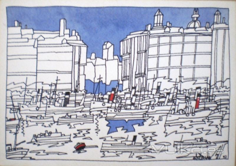 Alfonso Abelenda - Obra gráfica - El parrote - Coloreado - 32 x 46 cm - 500 EUR