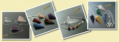 Pndulos artesanales hechos con minerales. pndulos de los 7 chakras, pndulos para reiki y radieste
