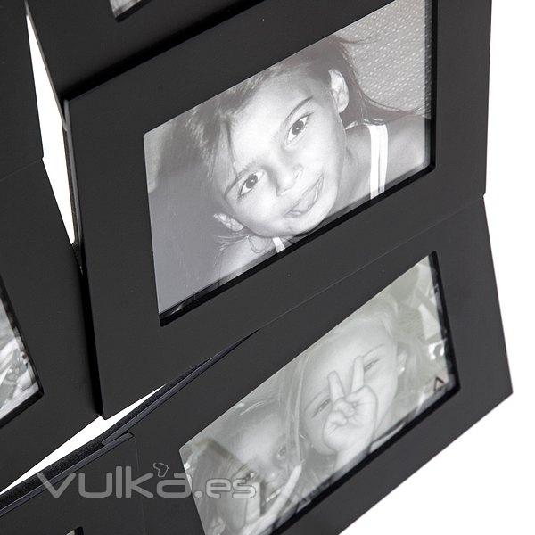Portafotos multi ventanas. Portafotos multiple bosco negro 10x15 6 fotos en La Llimona home (1)