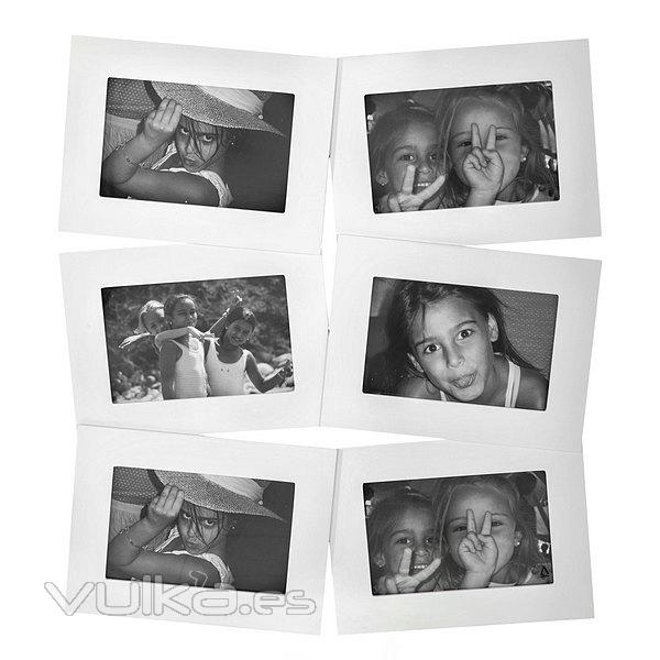 Portafotos multi ventanas. Portafotos multiple bosco blanco 10x15 6 fotos en La Llimona home