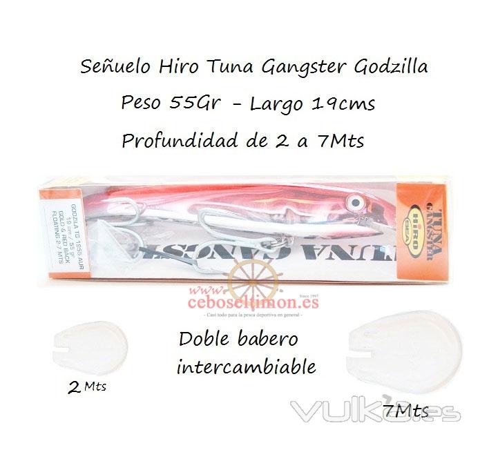 www.ceboseltimon.es - Seuelos 19cms Hiro Tuna Gangster Godzila 55Gr