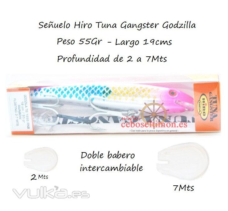 www.ceboseltimon.es - Seuelos 19cms Hiro Tuna Gangster Godzila 55Gr