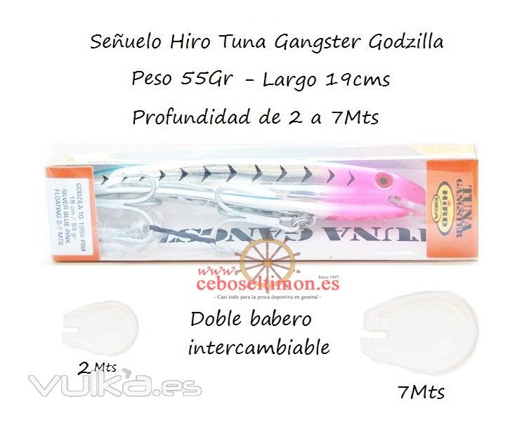 www.ceboseltimon.es - Seuelos 19cms Hiro Tuna Gangster Godzila 55Gr