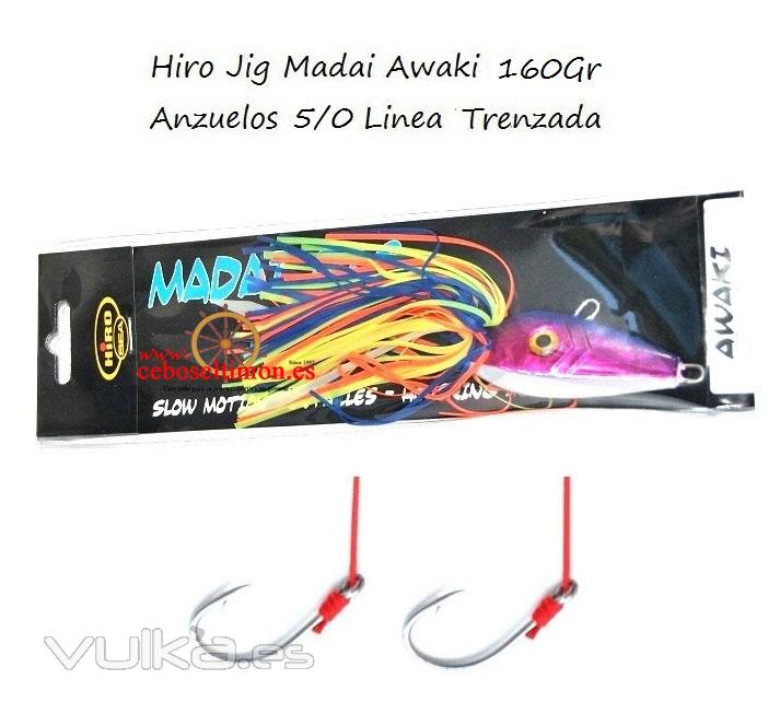 www.ceboseltimon.es - Seuelos Hiro Jig Madai Awaki - Montado con 2 anzuelos 7/0 de Carbono