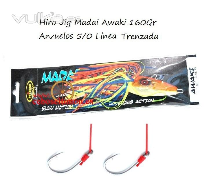 www.ceboseltimon.es - Señuelos Hiro Jig Madai Awaki - Montado con 2 anzuelos 7/0 de Carbono