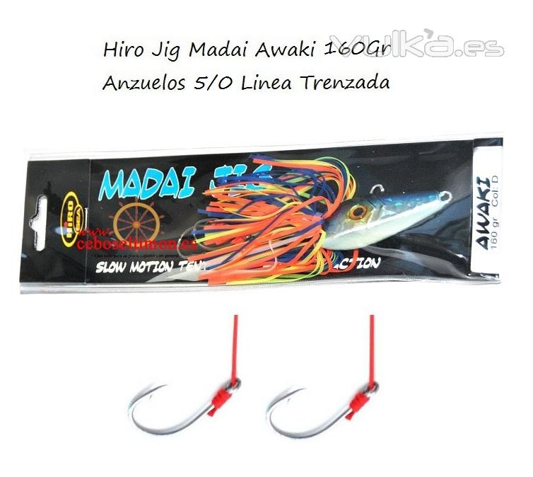 www.ceboseltimon.es - Seuelos Hiro Jig Madai Awaki - Montado con 2 anzuelos 7/0 de Carbono