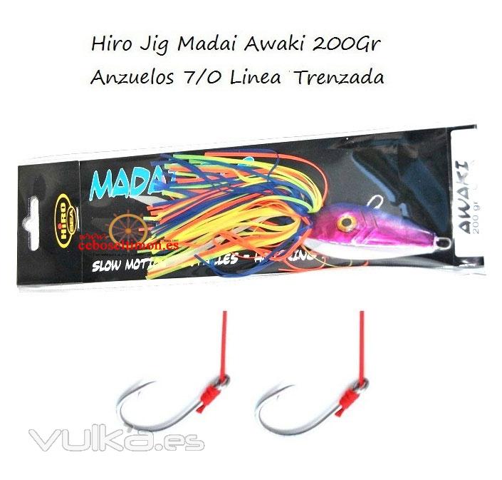 www.ceboseltimon.es - Seuelos Hiro Jig Madai Awaki - Montado con 2 anzuelos 7/0 de Carbono