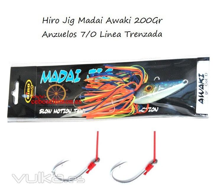 www.ceboseltimon.es - Seuelos Hiro Jig Madai Awaki - Montado con 2 anzuelos 7/0 de Carbono